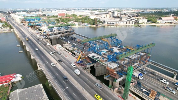 การควบคุมคุณภาพของการก่อสร้าง Cantilever สำหรับสะพานลำแสง ที่ยาวนาน pre เครียดอย่างต่อเนื่อง