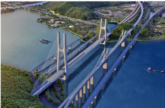 สายเคเบิลยังคงสะพาน